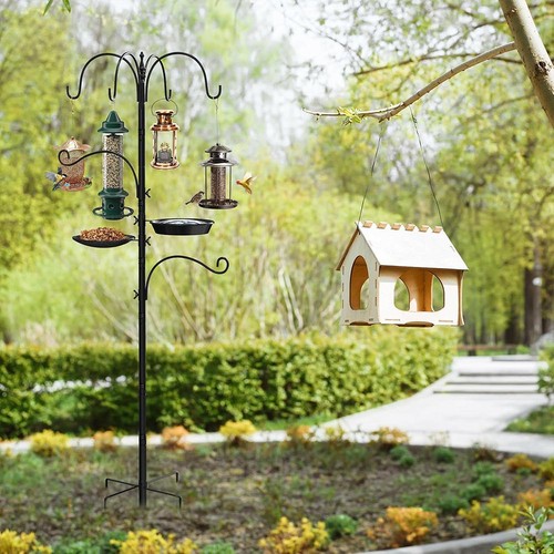 Multi hook bird feeder - multi‑hook, stand