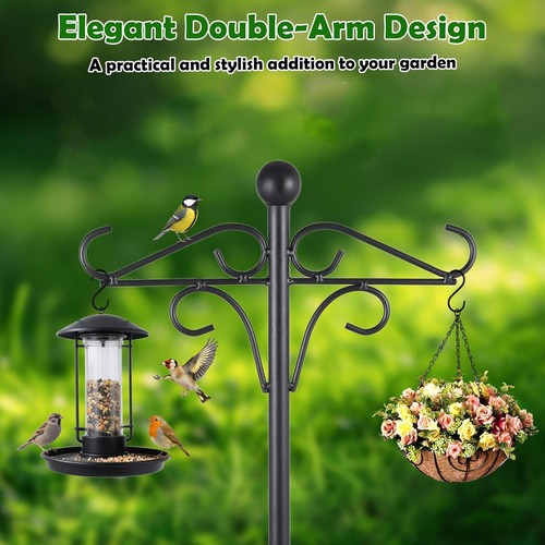 Bird feeder pole stand - feeder, 194cm