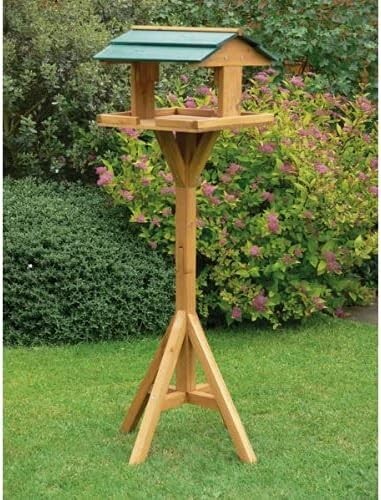 Traditional wooden bird table - traditional,