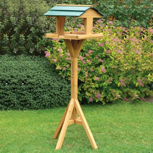 Traditional wooden bird table - wooden,