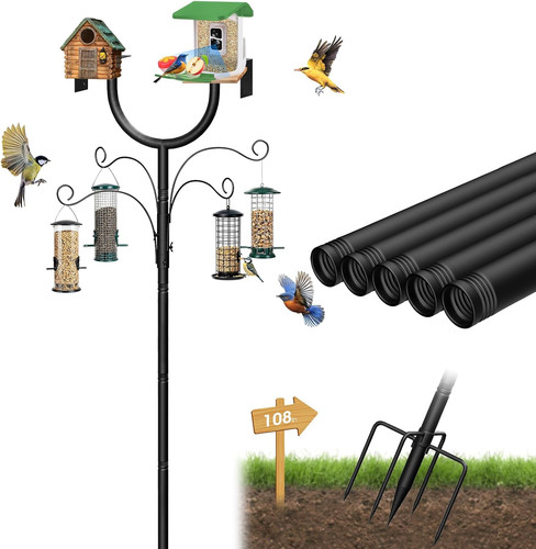 Bird feeder pole adjustable - bird,